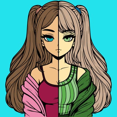 realistic girl split