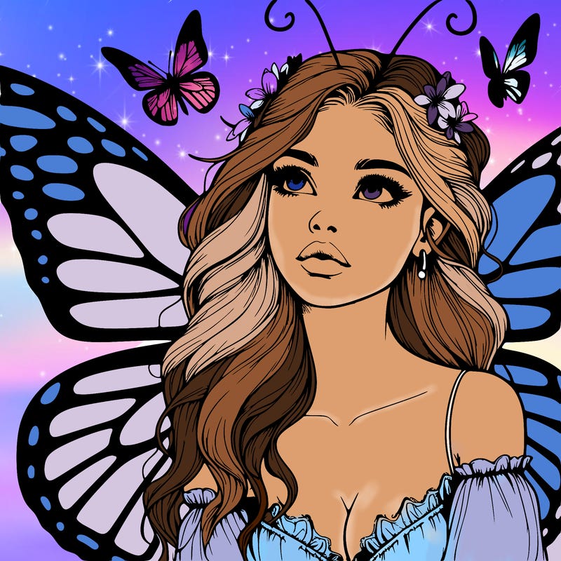 butterfly fairy realistic girl