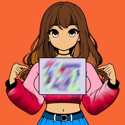 girl holding a blank sign in a long sleeve crop top