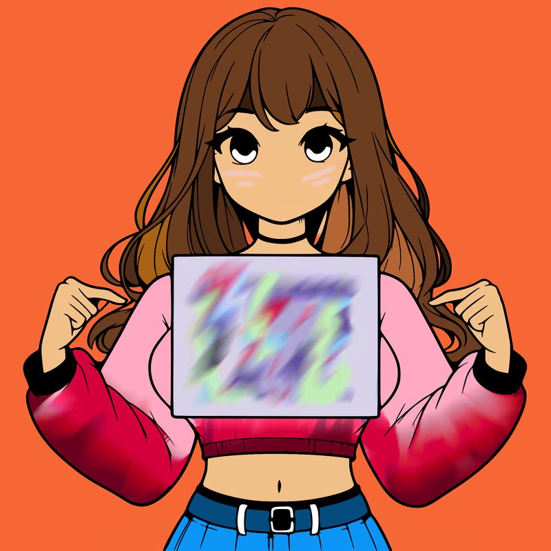 girl holding a blank sign in a long sleeve crop top