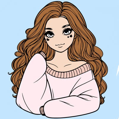 a beautiful girl in a big sweatshirt