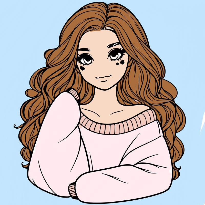 a beautiful girl in a big sweatshirt