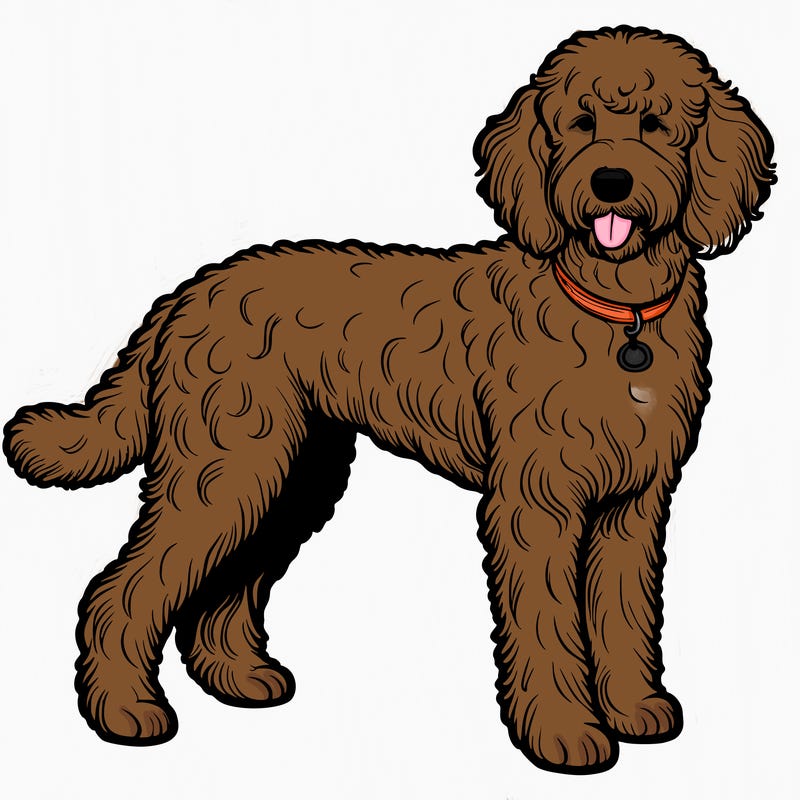 realistic goldendoodle