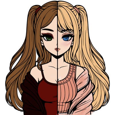 realistic girl split