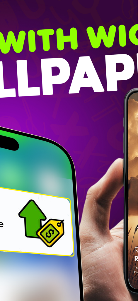 Learn Words Daily on Widget - Smartphone showing language learning widgets and aesthetic lock screen wallpapers