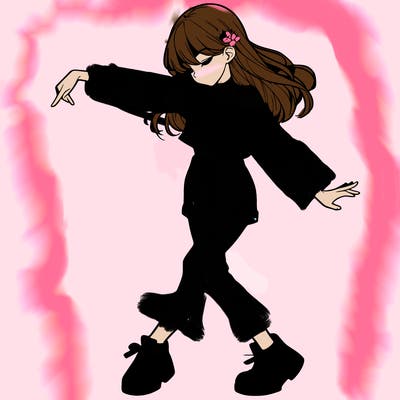 realistic girl danceing