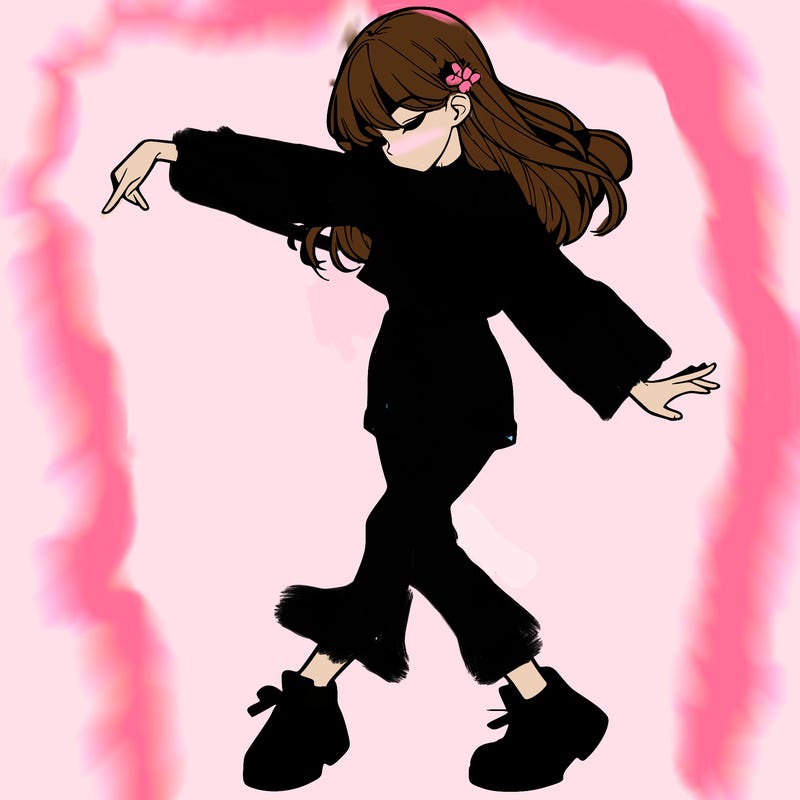 realistic girl danceing