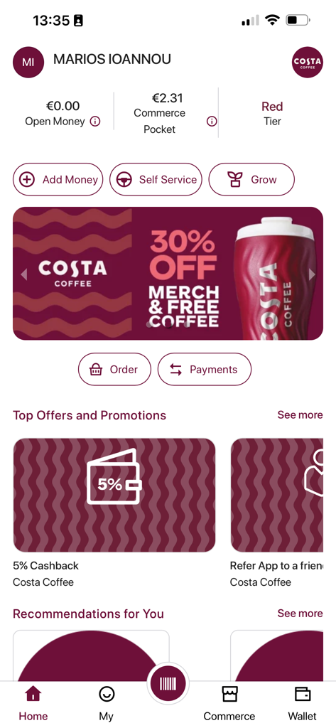 Costa Coffee Club Cyprus - Food & Drink App | MWM