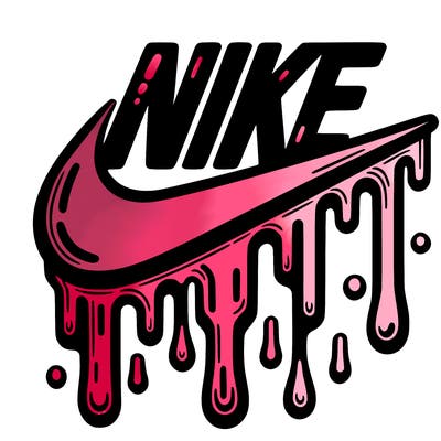 dripping nike logo