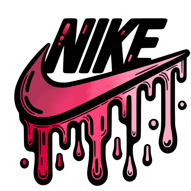 dripping nike logo