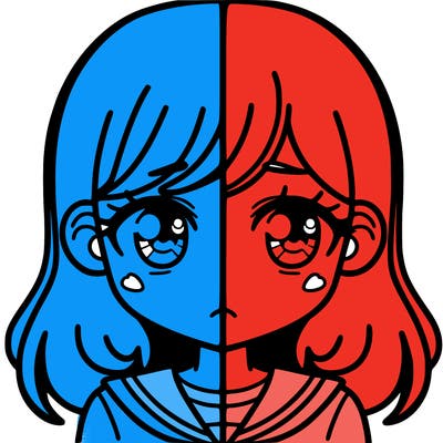 a split of a girl