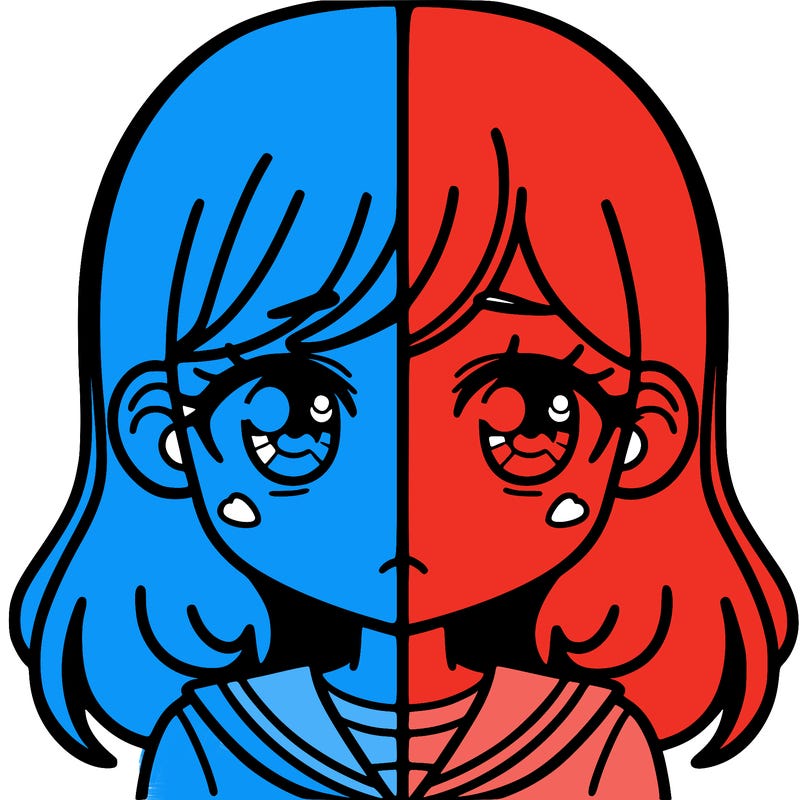 a split of a girl