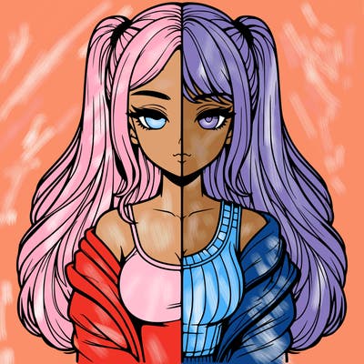 realistic girl split