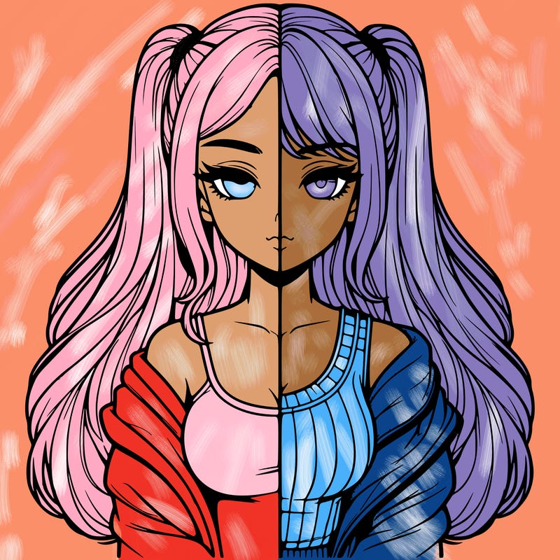 realistic girl split