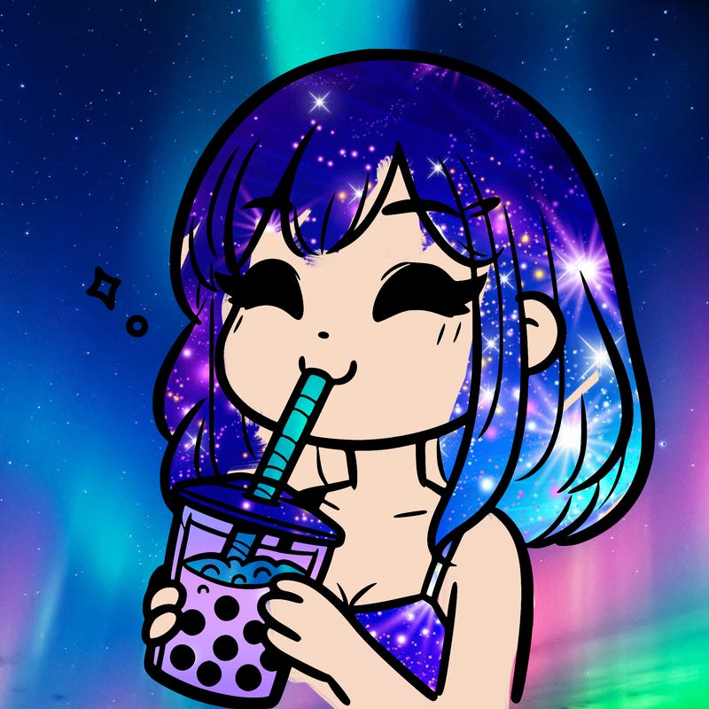 a girl drinking boba