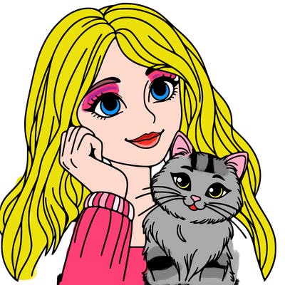 woman with cat