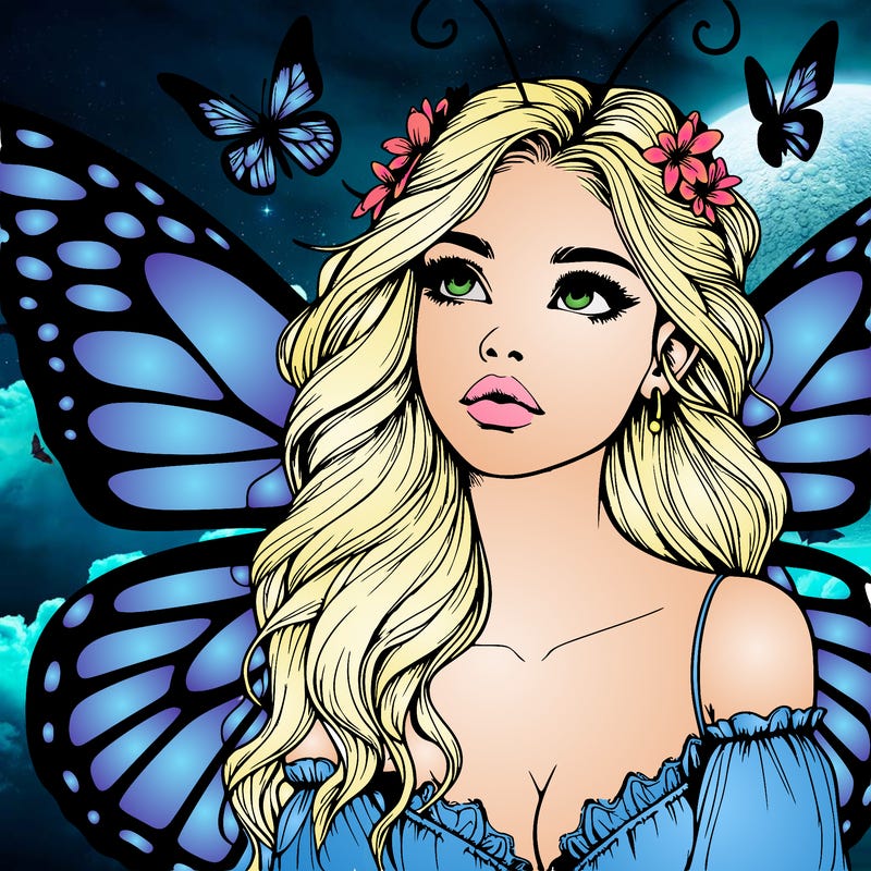butterfly fairy realistic girl