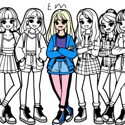 group of girl teenagers