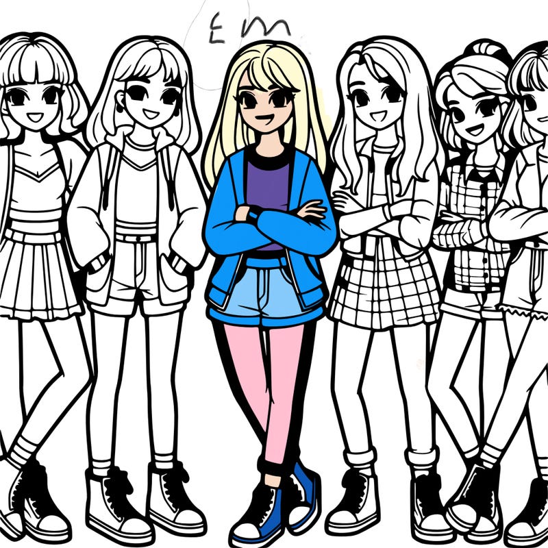 group of girl teenagers