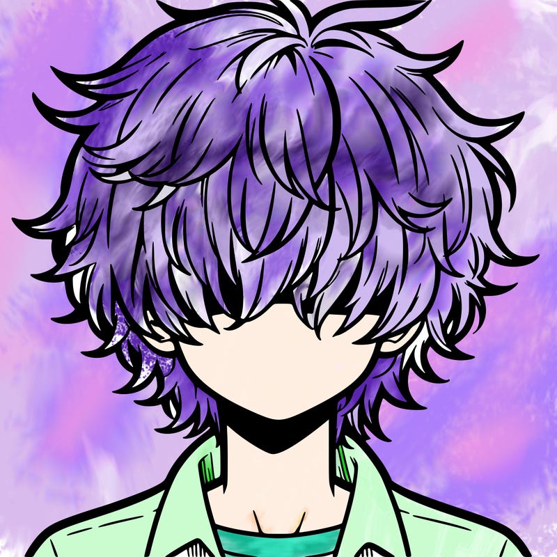 manga boy fluffy hair covering his eyes