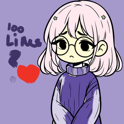 sad girl with glasses in a sweater