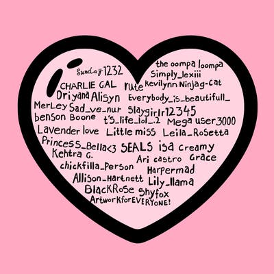 a blank heart