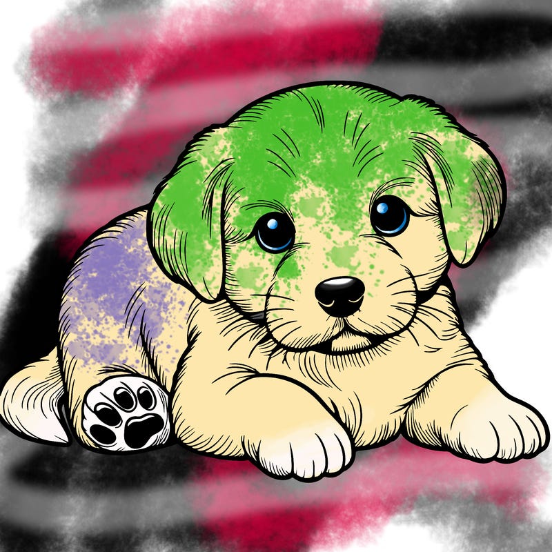 a cute realistic puppy