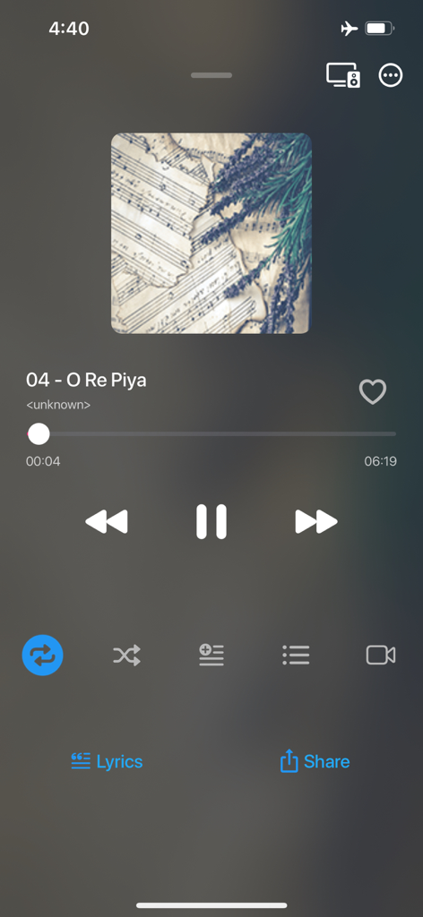 Audify Music Player - Audify Music Player now playing interface with album art and playback controls