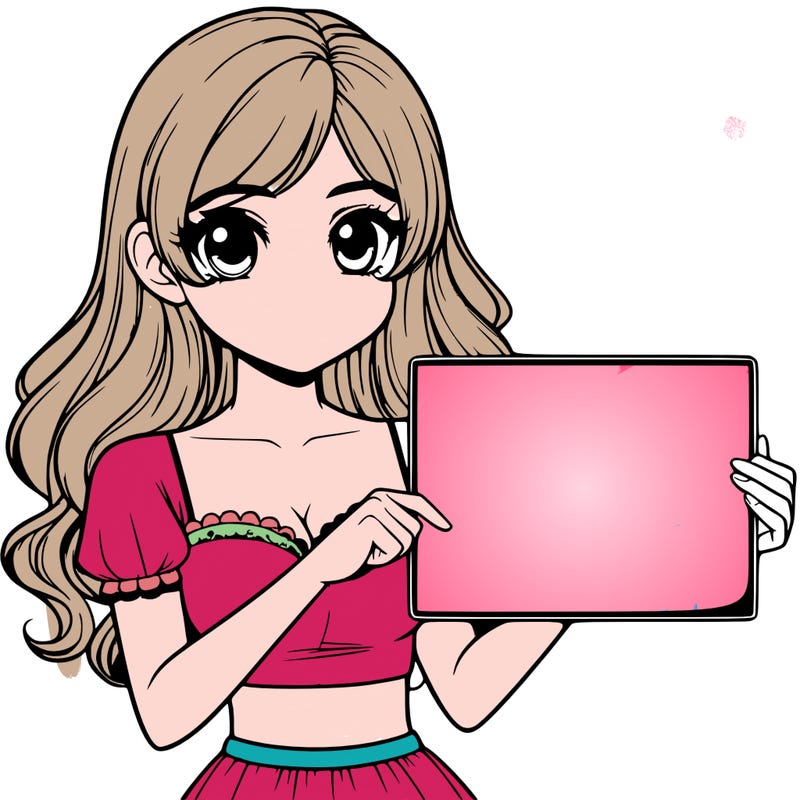 realistic pretty girl holding blank sign