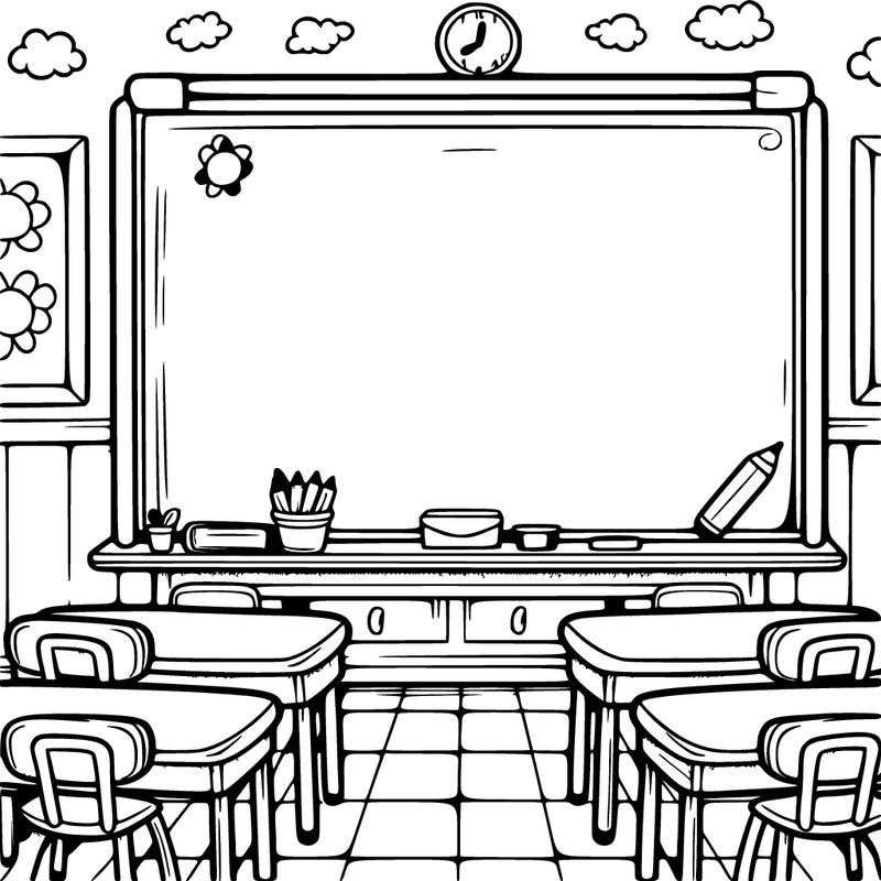 blank classroom board