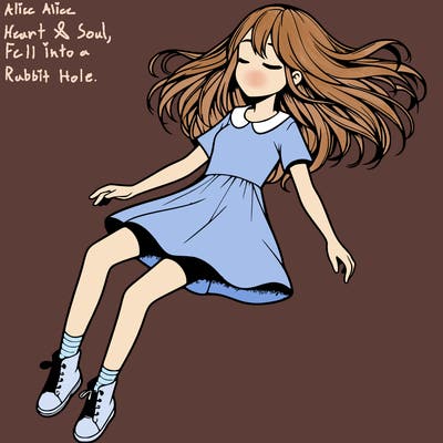 realistic girl floating