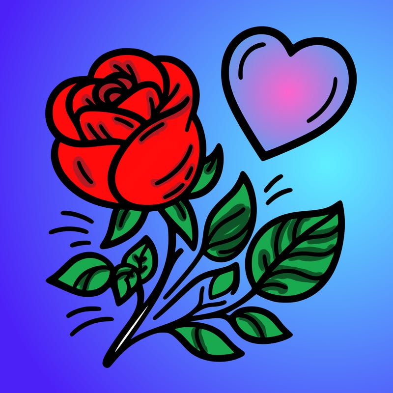 rose and heart