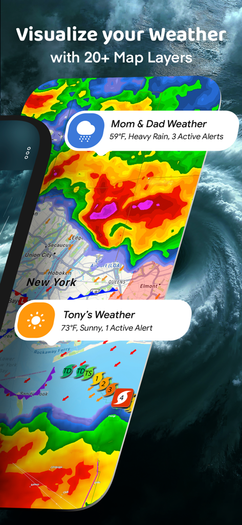 Weather Mate - NOAA Radar Maps - Interactive weather radar map with personalized location alerts and severe storm tracking.