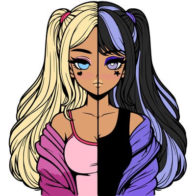 realistic girl split