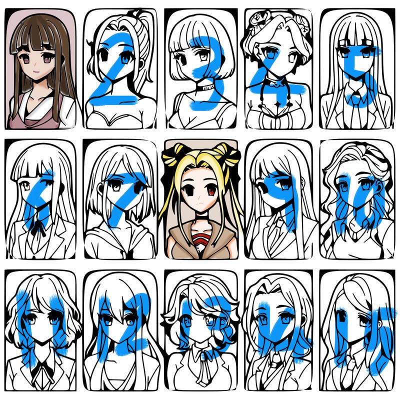 girls that look diffrent anime