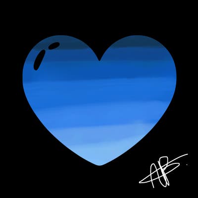 a blank heart