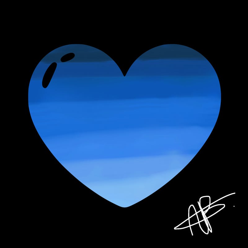 a blank heart