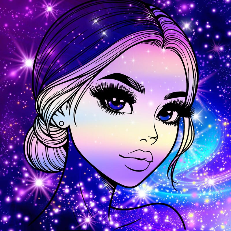 realistic girl with lashes