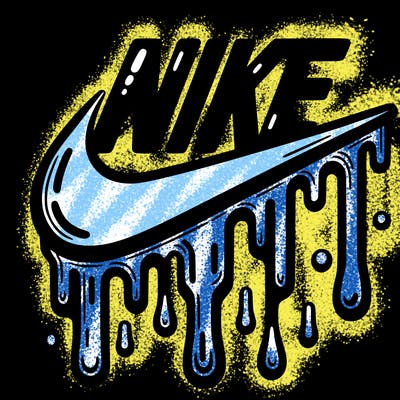 dripping nike logo