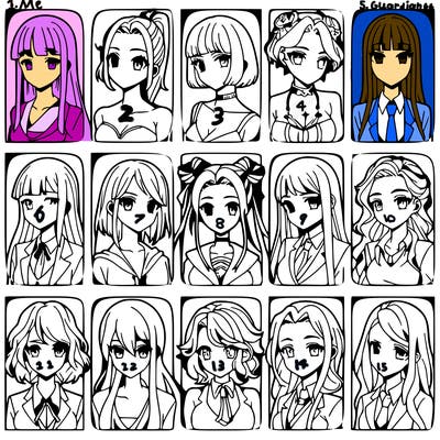 girls that look diffrent anime