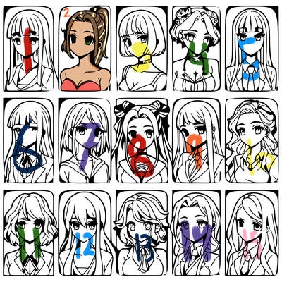 girls that look diffrent anime