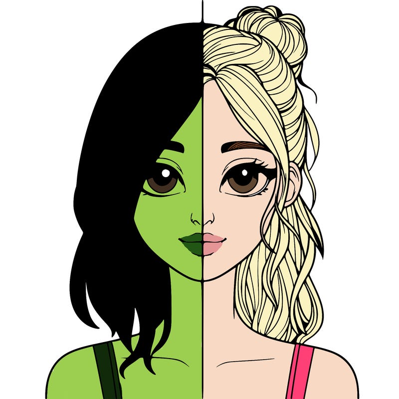 realistic girl split