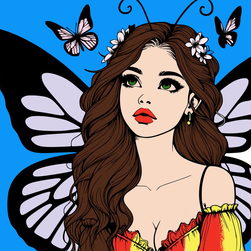 butterfly fairy realistic girl