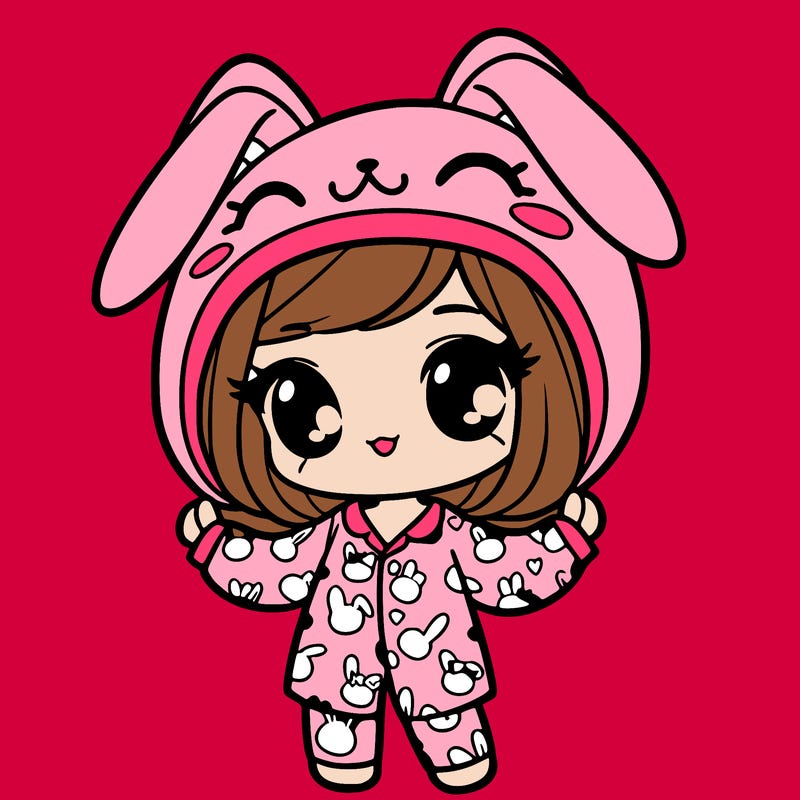 girl in bunny pj's
