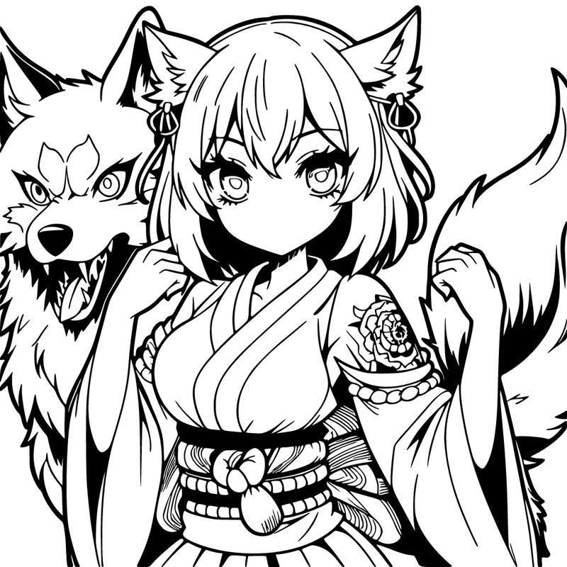 anime werewolf girl