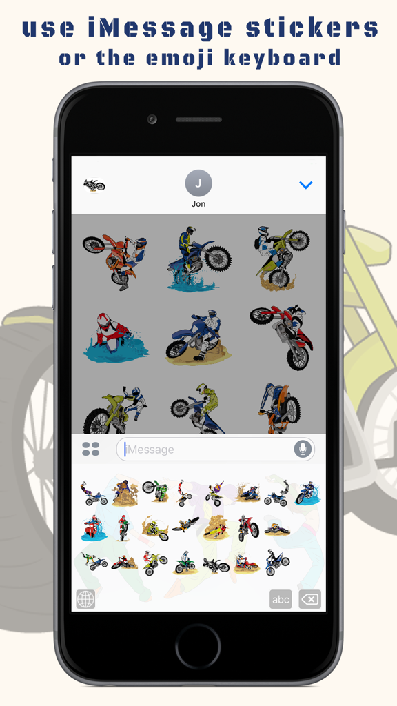 BraaapMoji Motorcycle MX Emojis & Stickers - Pegatinas y teclado de emojis de BraaapMoji para motocicletas MX en iMessage