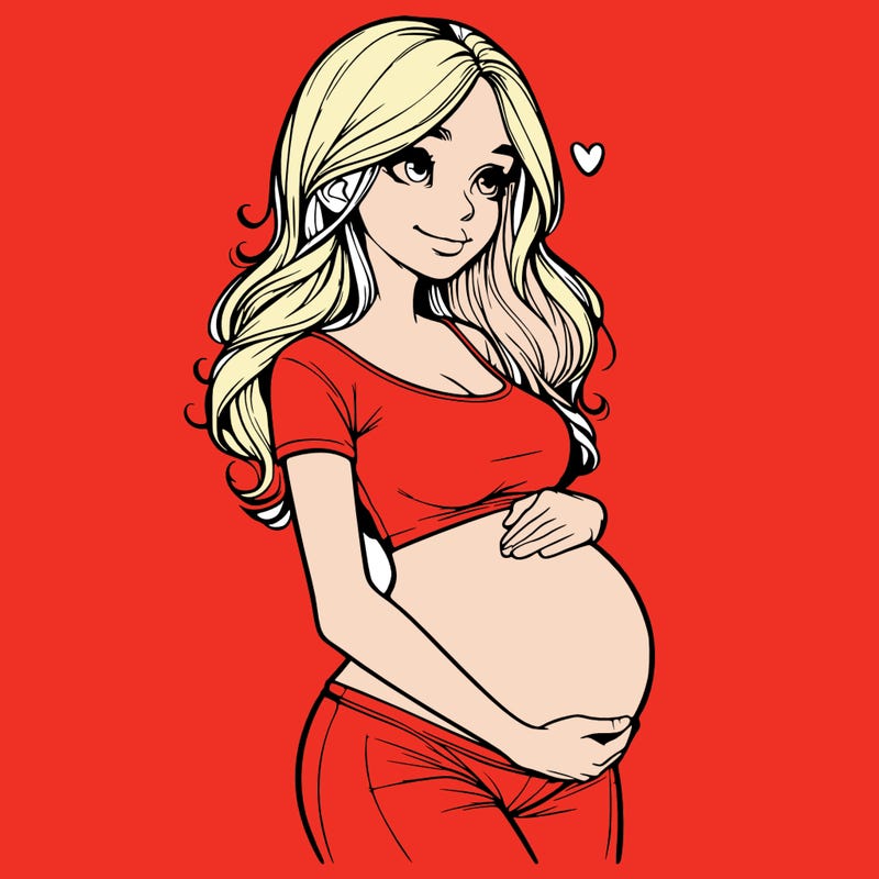 realistic pregnant girl