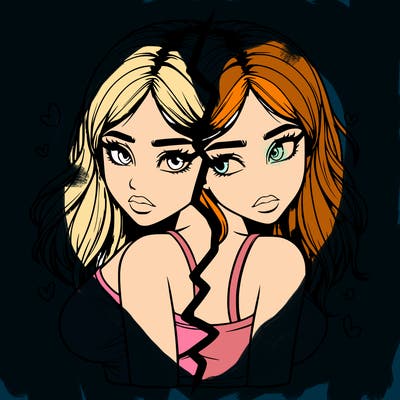 realistic girl split