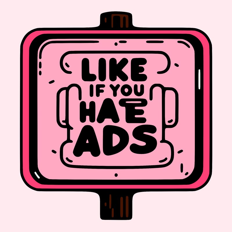 like if you hate ads  sign