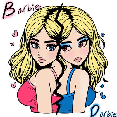 realistic girl split